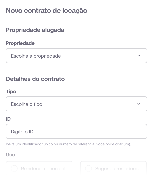 Adicionar aluguel